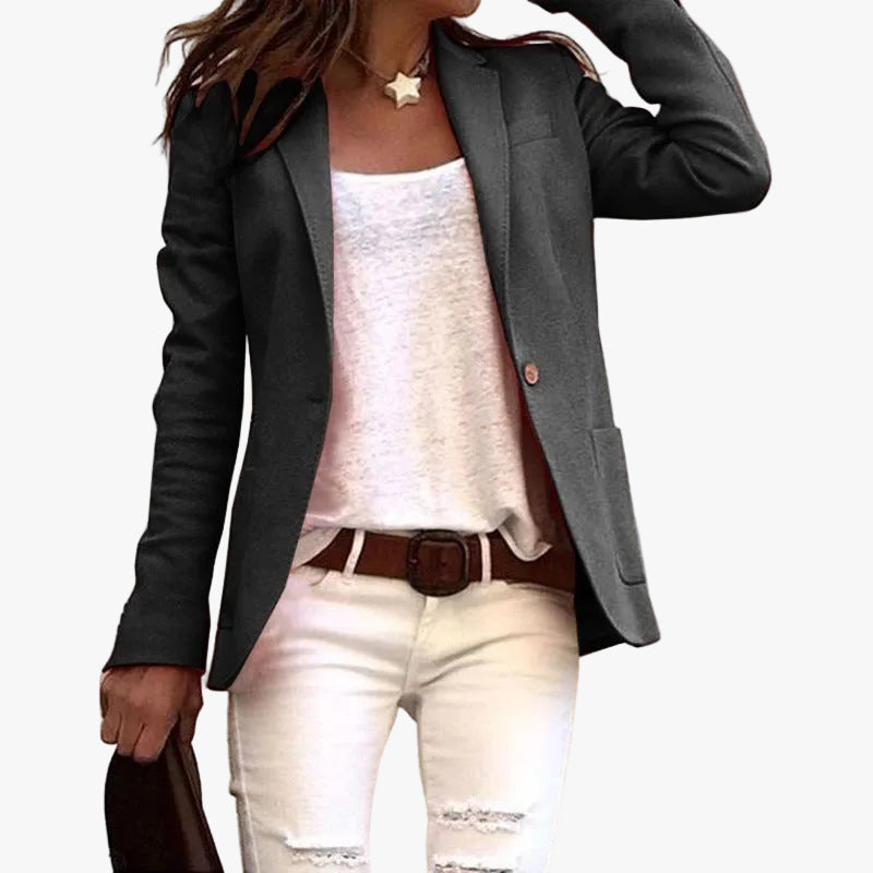 Oriel One-Button Blazer – Black