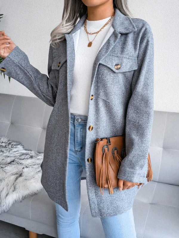 Romilly Plush Belted Long Overcoat