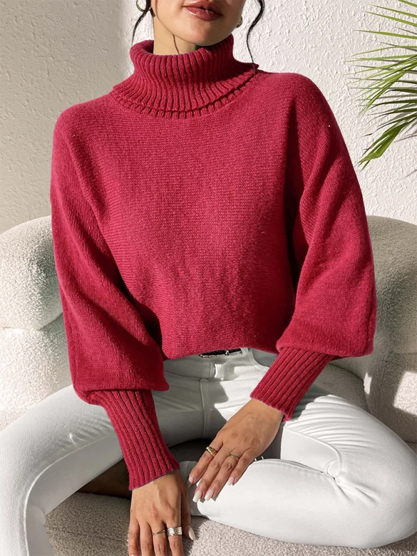 Romilly Solid Knit Turtleneck Jumper