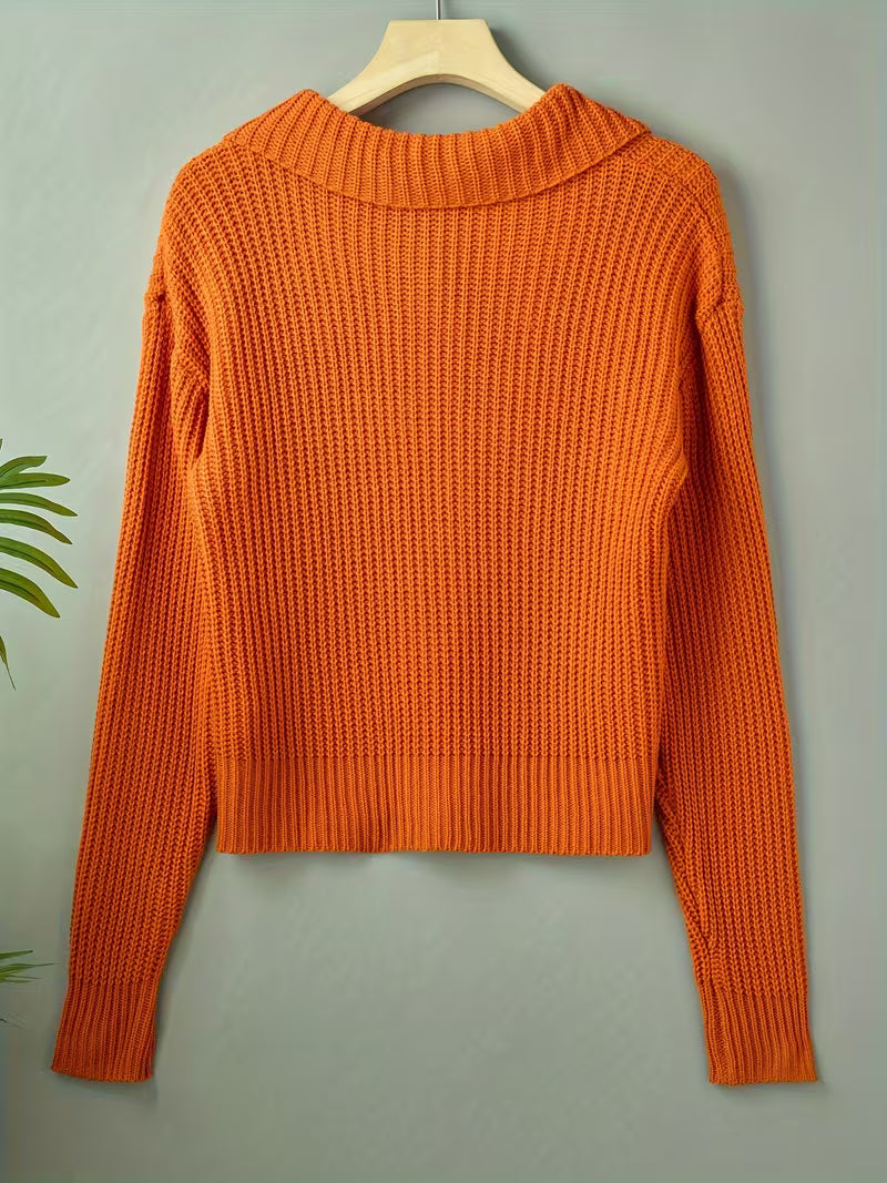 Sigrid Chunky Knit Cardigan – Oversized Button Front Round Neck Ribbed Cuffs