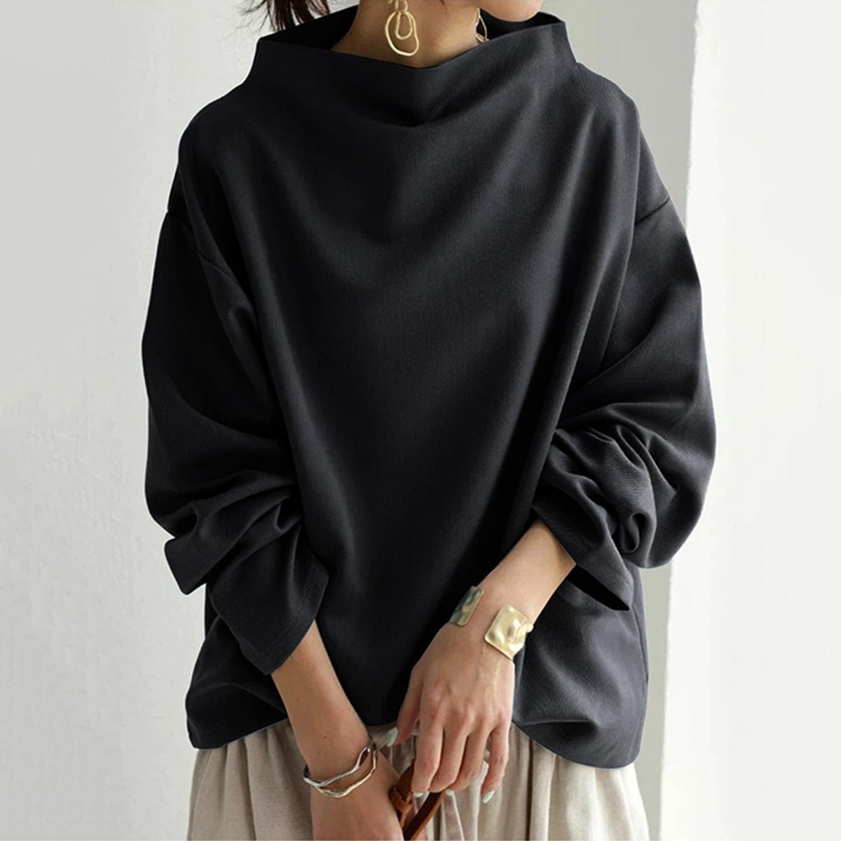 Tilda High Neck Knit Pullover