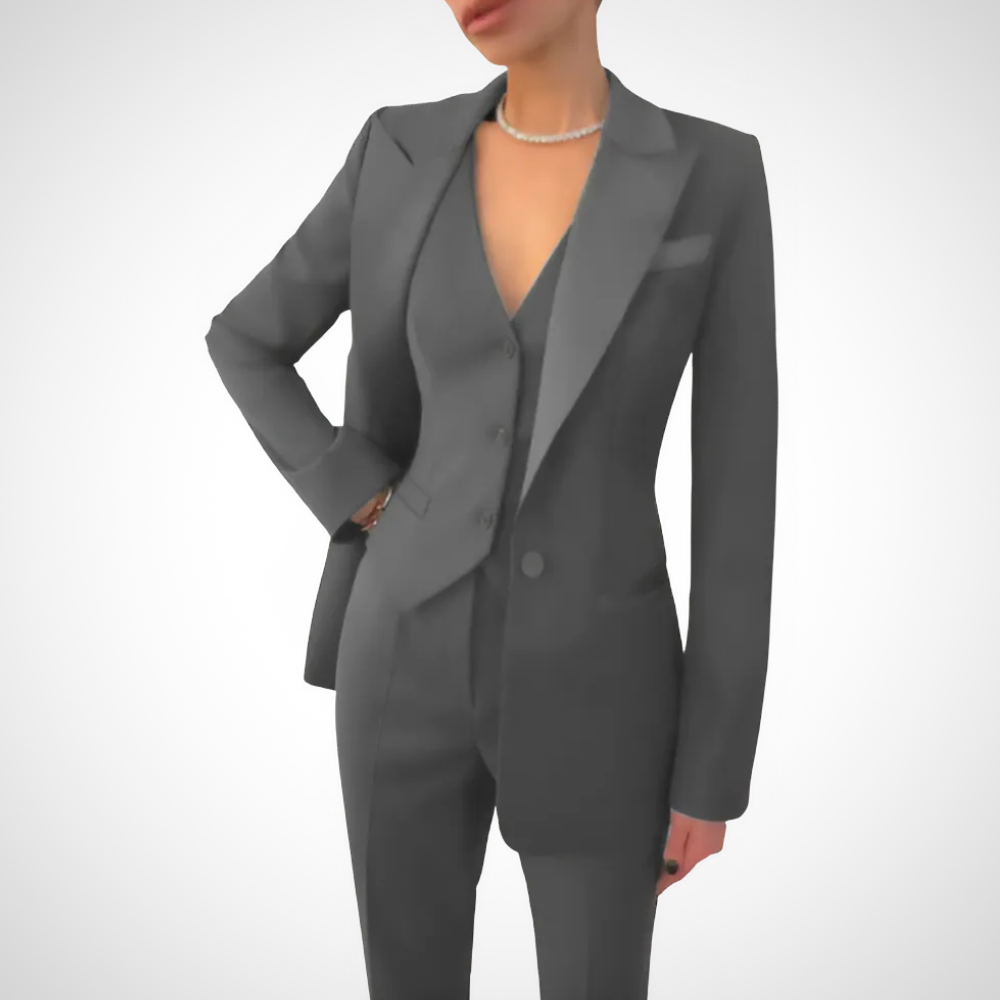 Veronika Three-Piece Suit – Grey