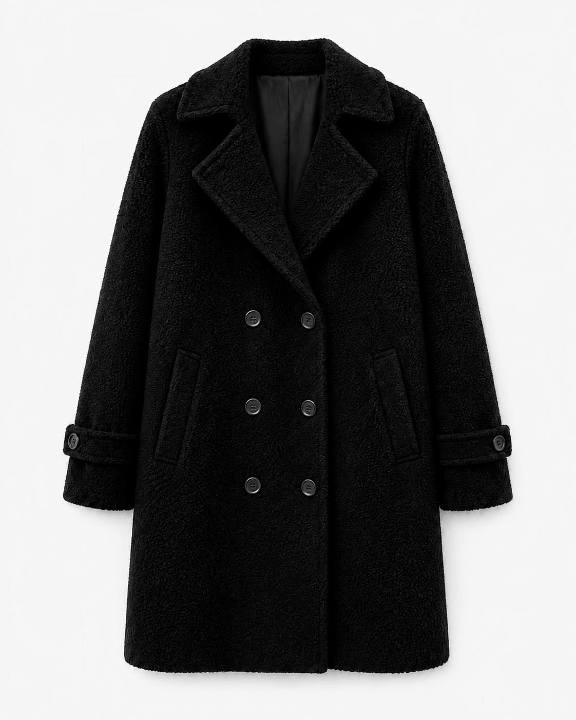Wilhelmina Double-Breasted Textured Coat