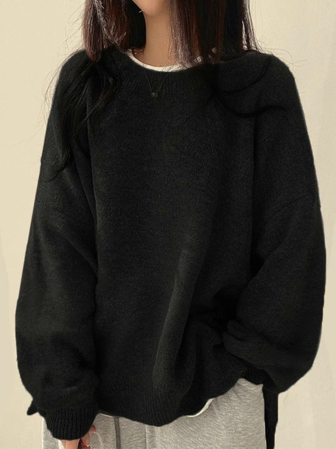 Winona Crew Neck Jumper – Black