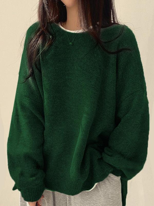 Winona Crew Neck Jumper – Dark Green