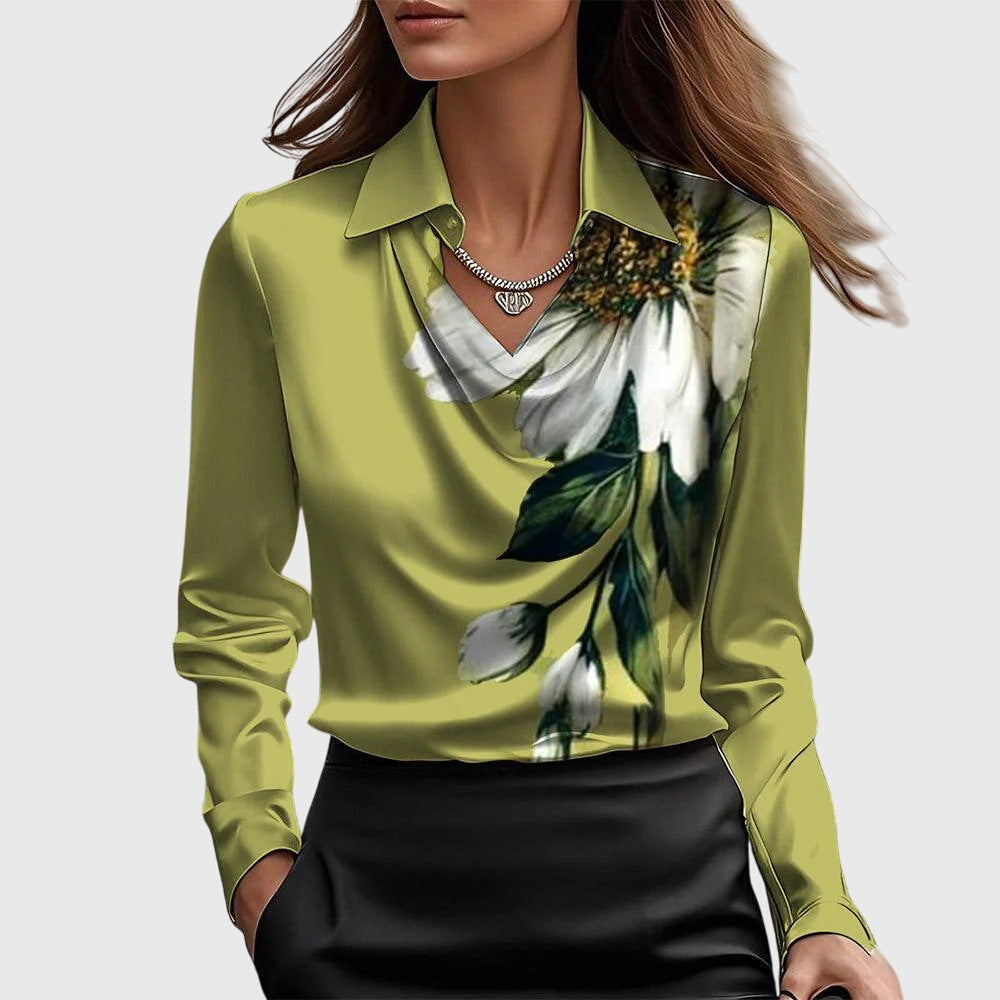 Dorvelli | Women's Blouse – Elegant Feminine - Green