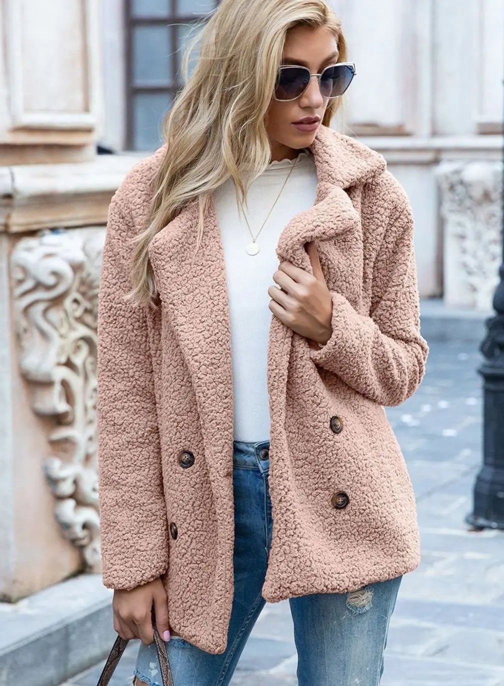 Women's Textured Peacoat