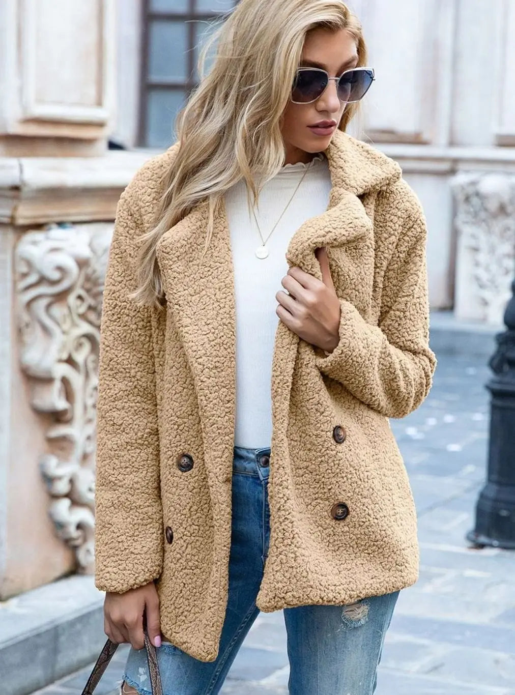 Women's Textured Peacoat