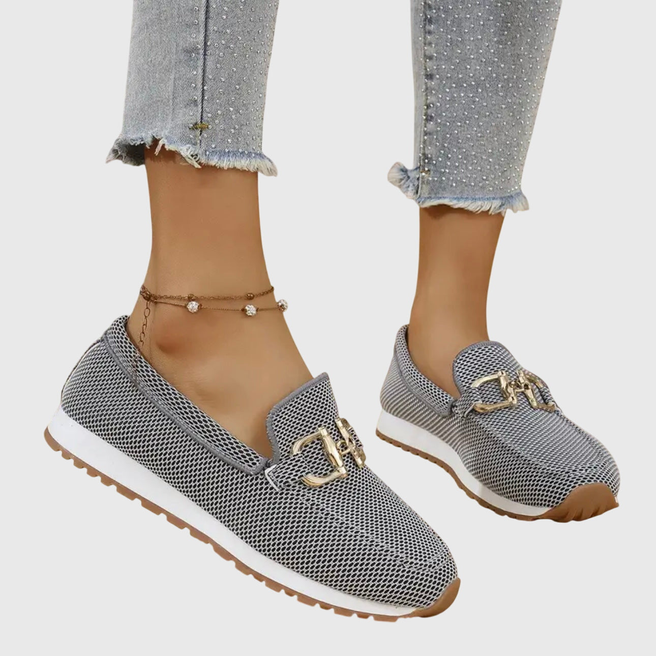 Dorvelli | Women's Loafers – Classic Slip-On - Grey
