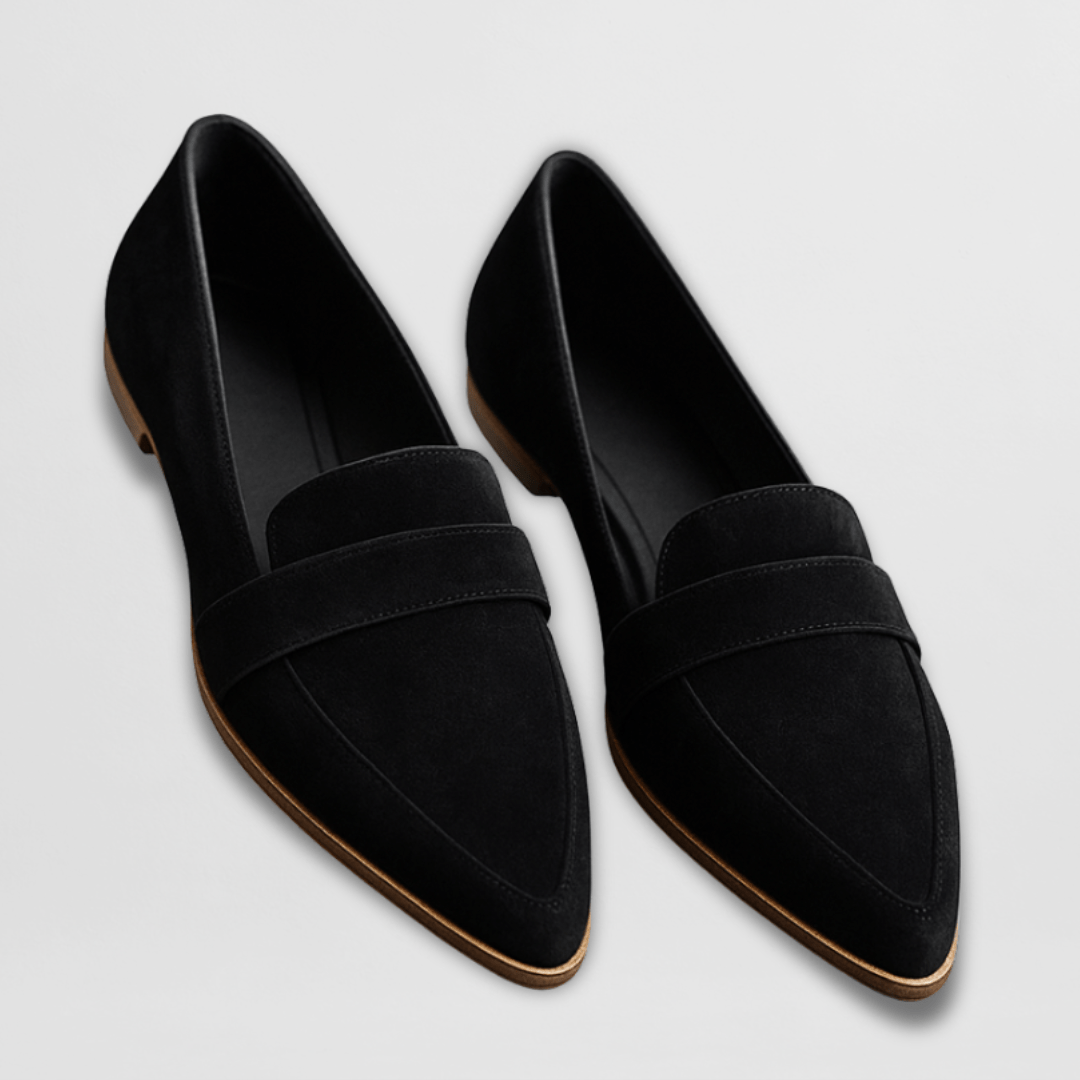 Dorvelli | Women's Loafers – Soft Suede Slip-On - Black