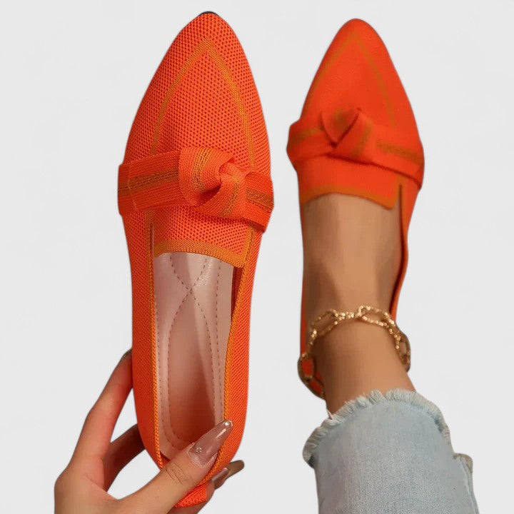 Dorvelli | Women's Loafers – Structured Slip-On - Orange