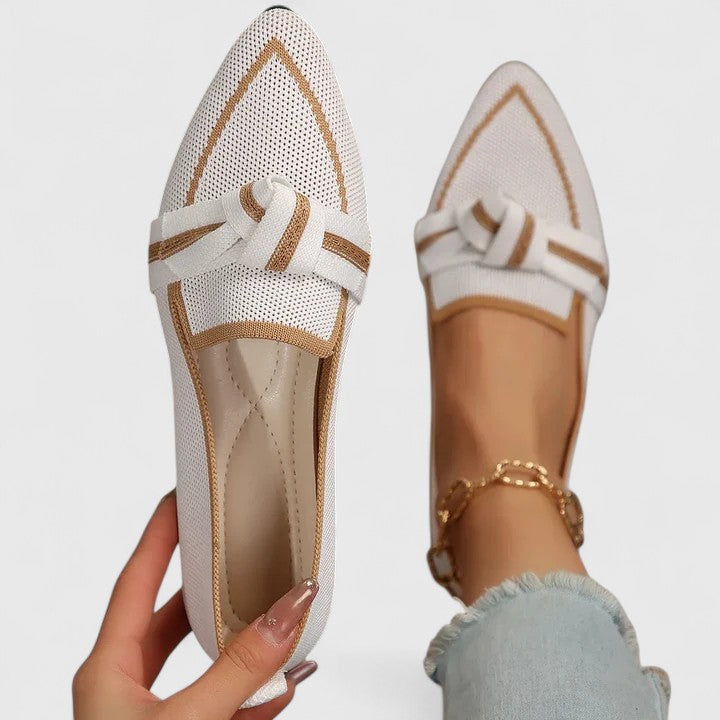 Dorvelli | Women's Loafers – Structured Slip-On - White