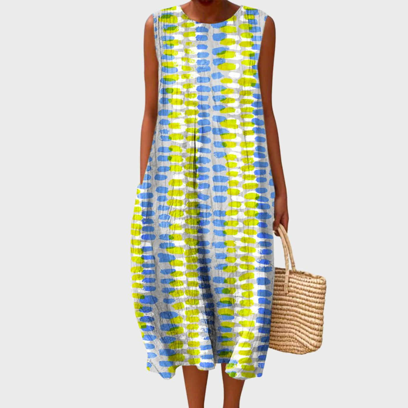 Dorvelli | Women’s Midi Dress – Plaid Sleeveless