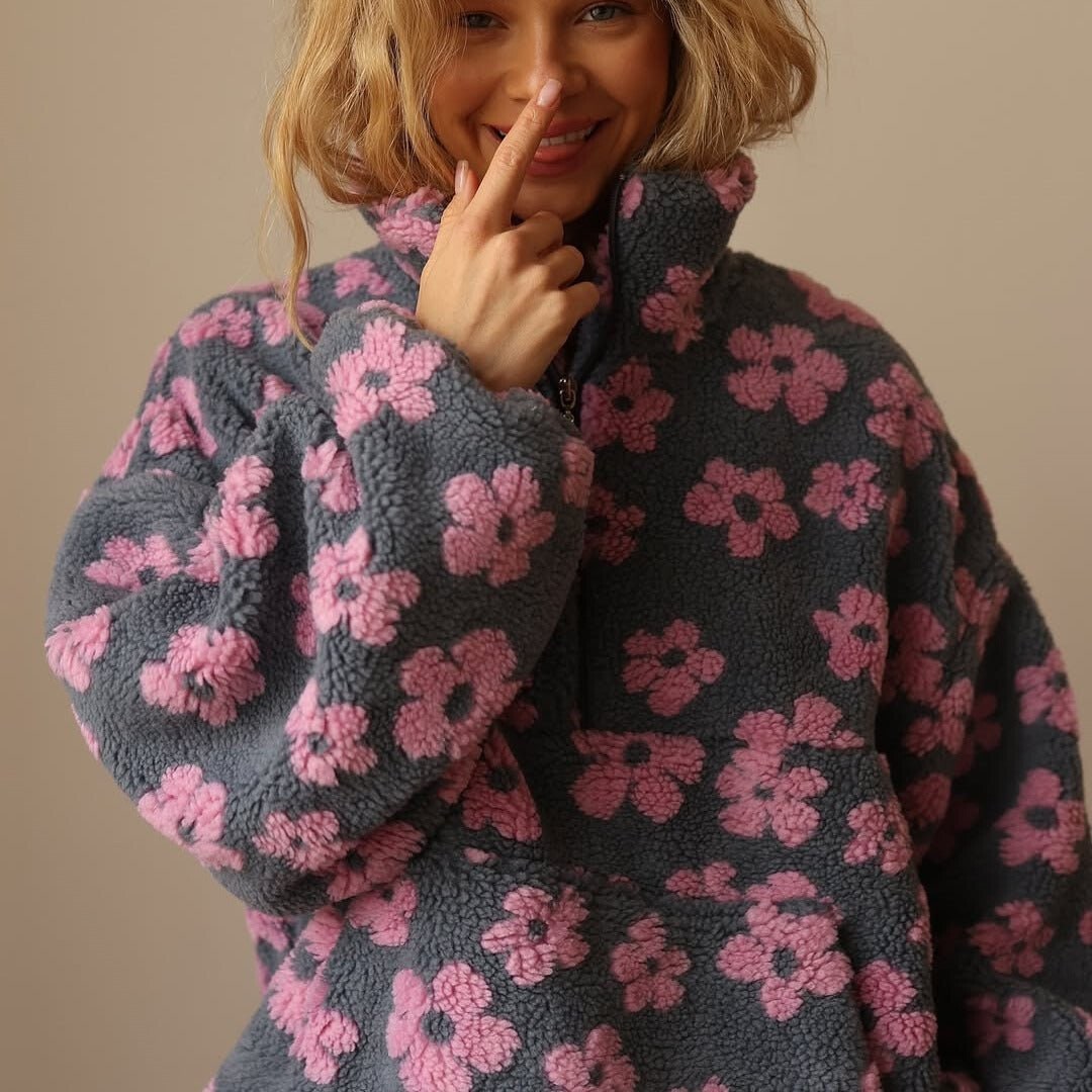 Women's Plush Half Zip Jumper