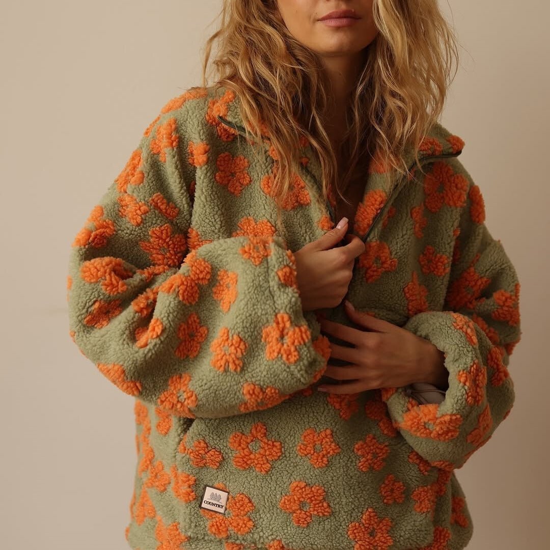 Women's Plush Half Zip Jumper