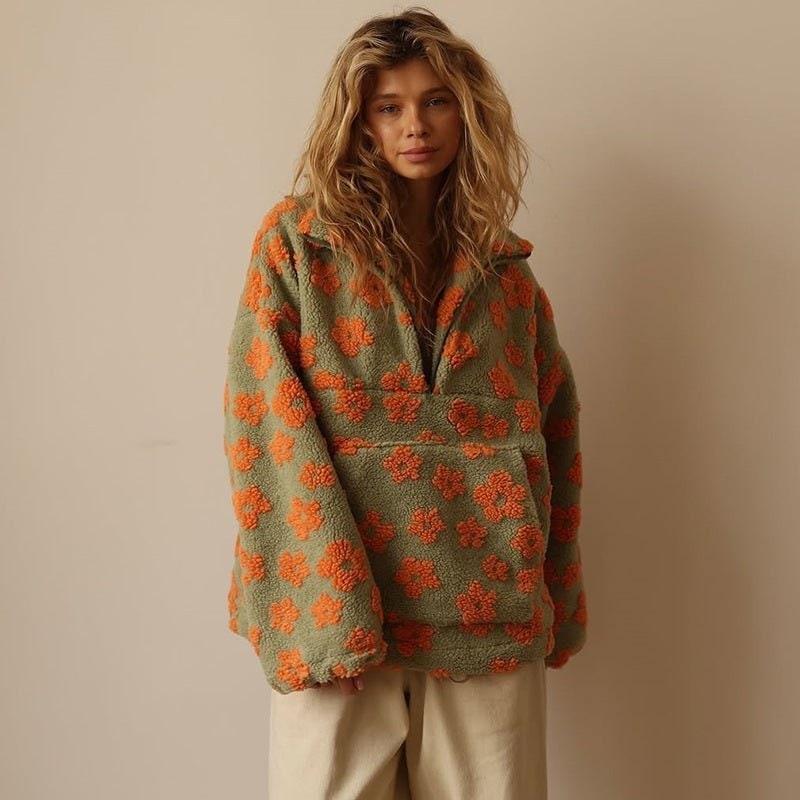 Women's Plush Half Zip Jumper