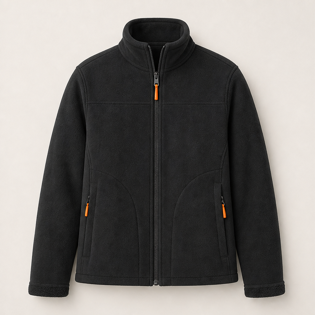 Dorvelli | Women's Reversible Mock Neck Zip-Up Jacket – Two-Way Layering Style – Black