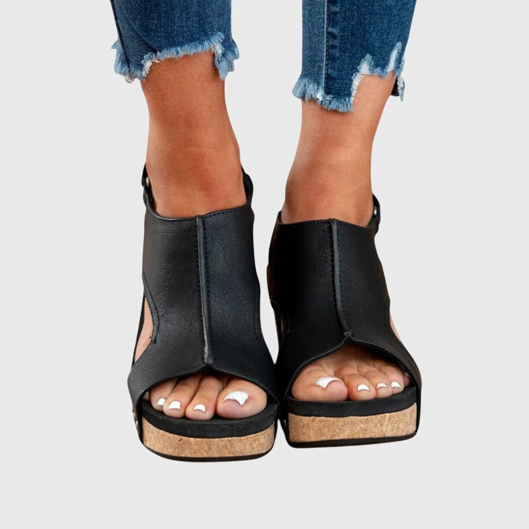 Dorvelli | Women's Sandals – Buckle Strap - Black