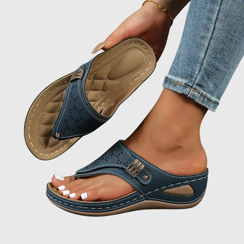 Dorvelli | Women's Sandals – Open Toe Strap - Navy