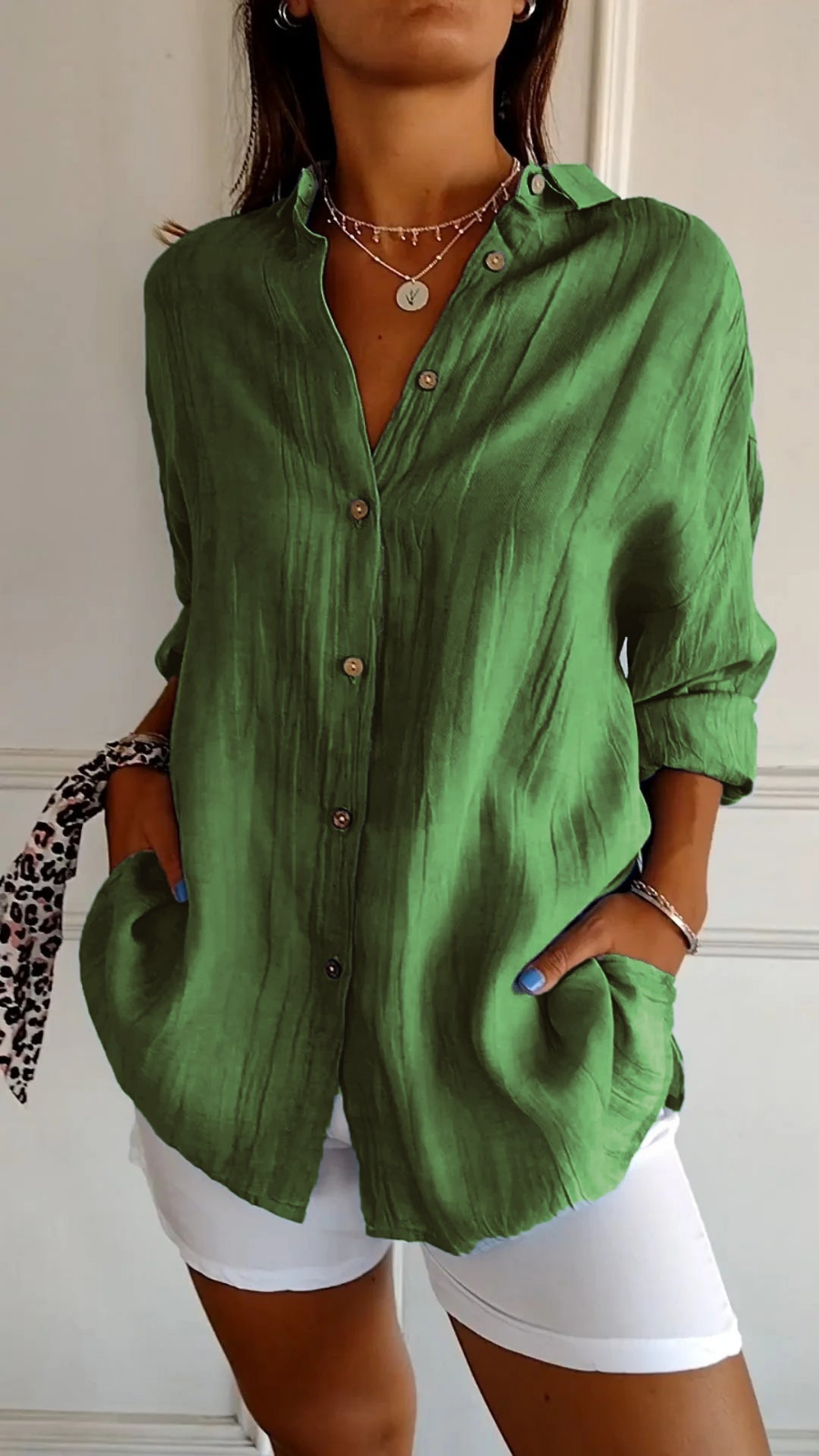 Dorvelli | Women’s Shirt – Oversized Button-Down Collared