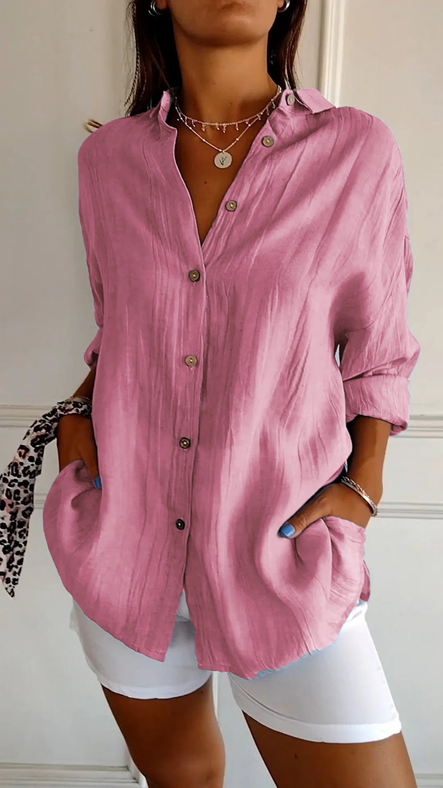 Dorvelli | Women’s Shirt – Oversized Button-Down Collared