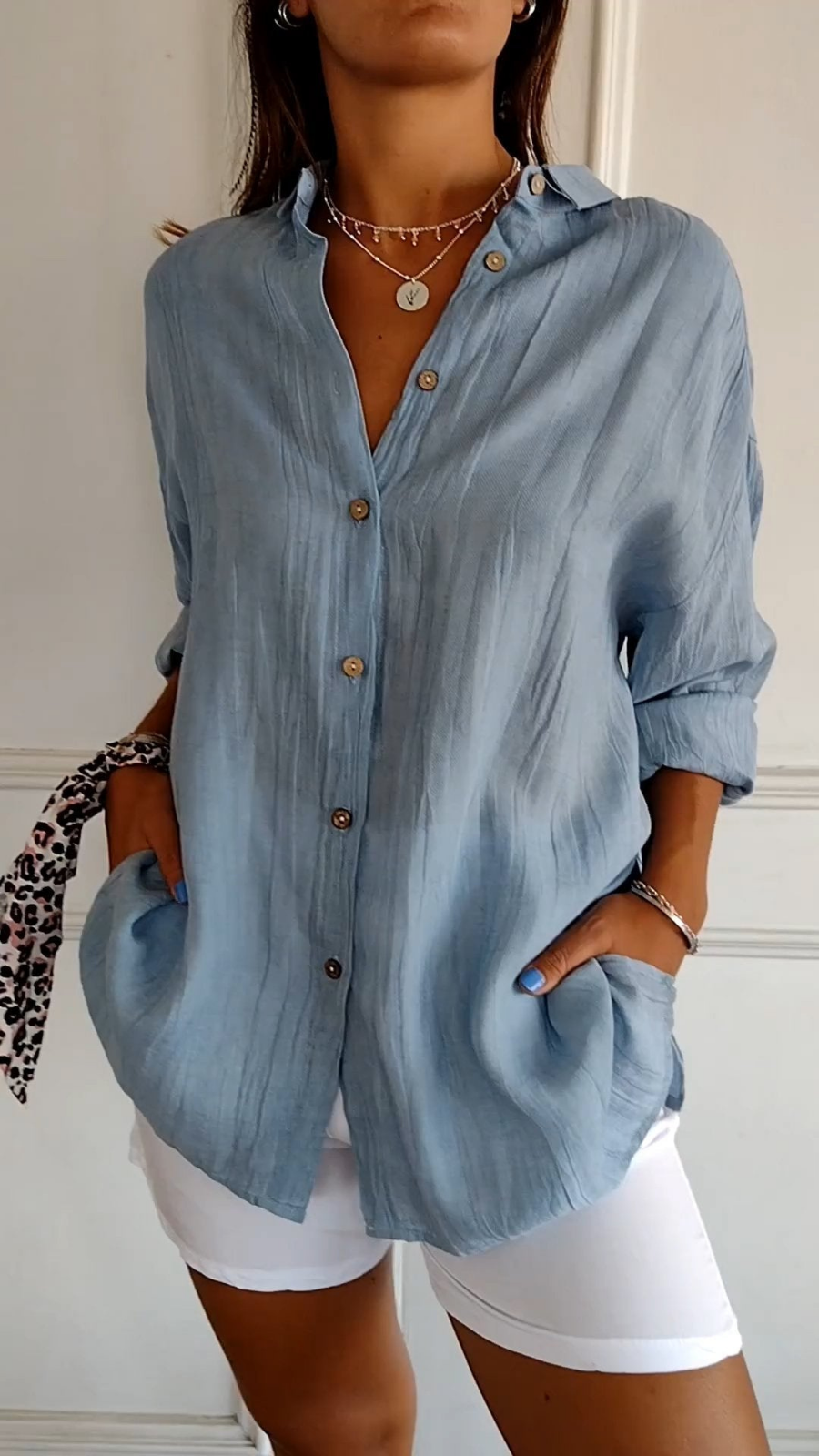 Dorvelli | Women’s Shirt – Oversized Button-Down Collared