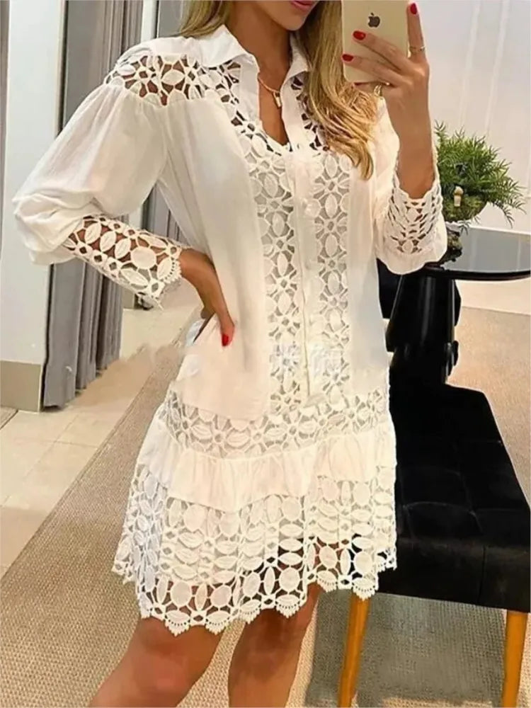 Dorvelli | Women's Dress – Flowy Summer - White
