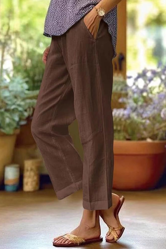 Dorvelli | Women's Trousers – Lightweight Summer - Brown