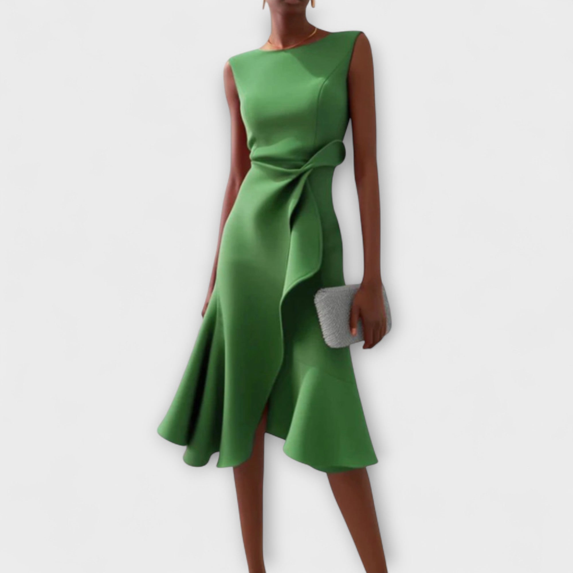 Dorvelli | Women's Midi Dress – Sophisticated Cut - Green