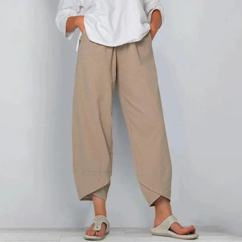 Dorvelli | Women's Trousers – Chic Wide Leg - Khaki