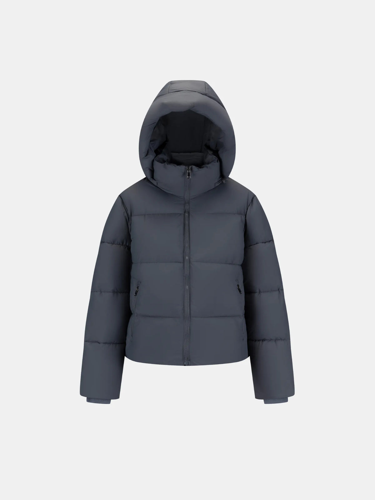 Ysolde Quilted Cropped Puffer Jacket – Charcoal