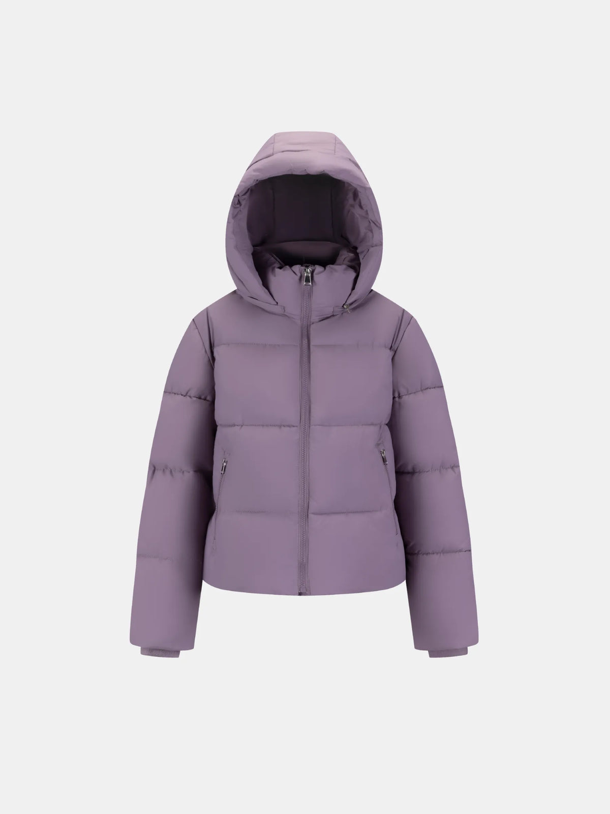 Ysolde Quilted Cropped Puffer Jacket – Lilac